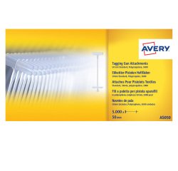 AVERY Fili in polipropilene per pistola sparafili, trasparenti, lunghezza 40mm, 5000 pezzi per confezione