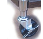 Set Archimede Light - 4 ruote per librerie - metallo e plastica - cromato - Serena Group