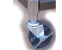 Set Archimede Light - 4 ruote per librerie - metallo e plastica - cromato - Serena Group