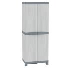 Armadio Domino Wave - Base 2700 UW - 2 ante - 70 x 43,8 x 181,8 cm - PPL - grigio - Terry