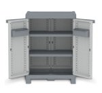 Armadietto Domino Wave - Base 700UW - 2 ante - 70 x 43,8 x 97,6 cm - PPL - grigio - Terry