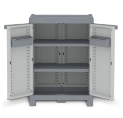 Armadietto Domino Wave - Base 700UW - 2 ante - 70 x 43,8 x 97,6 cm - PPL - grigio - Terry
