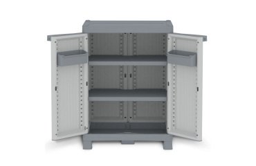 Armadietto Domino Wave - Base 700UW - 2 ante - 70 x 43,8 x 97,6 cm - PPL - grigio - Terry