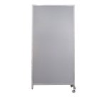 Paretina divisoria - 80 x 40 x 170 cm - policarbonato/acciaio - grigio chiaro - Serena Group