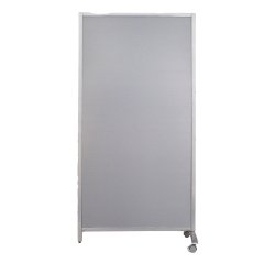 Paretina divisoria - 80 x 40 x 170 cm - policarbonato/acciaio - grigio chiaro - Serena Group