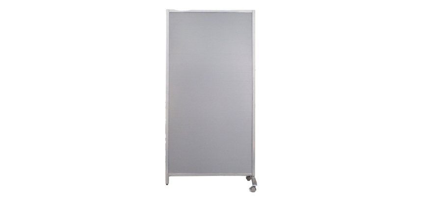 Paretina divisoria - 80 x 40 x 170 cm - policarbonato/acciaio - grigio chiaro - Serena Group