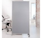 Paretina divisoria - 80 x 40 x 170 cm - policarbonato/acciaio - grigio chiaro - Serena Group