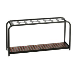 Portaombrelli Multi - 16 posti - 100,2 x 26 x 52,5 cm - nero/acciaio - Medial