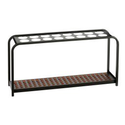 Portaombrelli Multi - 16 posti - 100,2 x 26 x 52,5 cm - nero/acciaio - Medial International