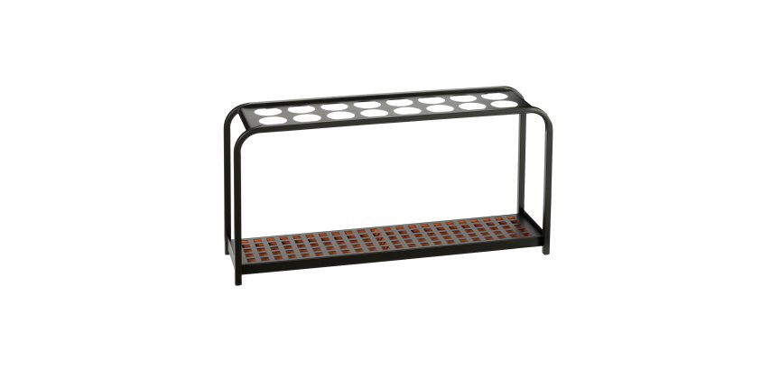 Portaombrelli Multi - 16 posti - 100,2 x 26 x 52,5 cm - nero/acciaio - Medial