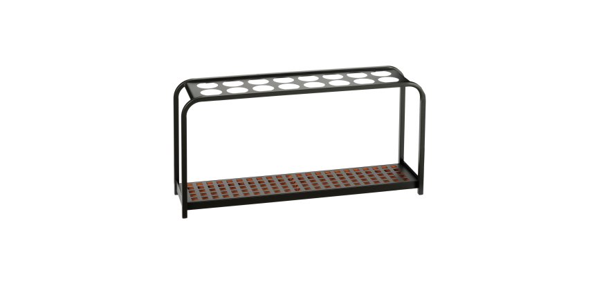 Portaombrelli Multi - 16 posti - 100,2 x 26 x 52,5 cm - nero/acciaio - Medial