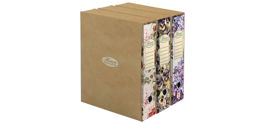 Pigna Nature flowers ring binder Multicolour