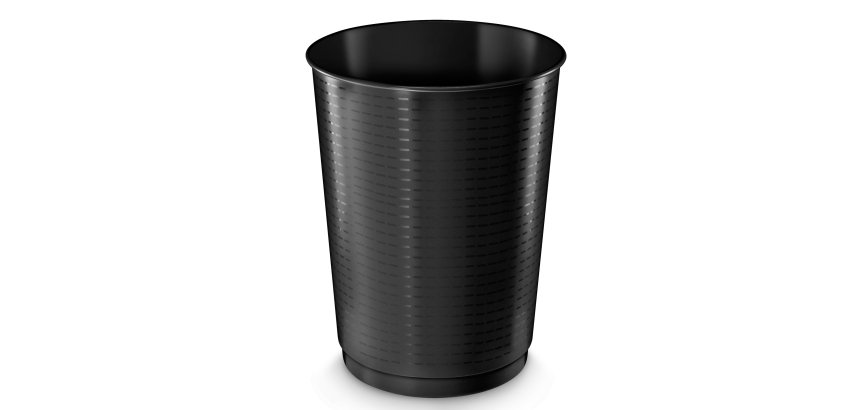 Cestino gettacarte - altezza 49,5 cm - diametro 38 cm - 40 L - nero - CEP