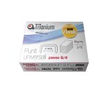 Punti universali - 6/4 - acciaio/zinco cromato - metallo - Titanium - conf. 1000 punti