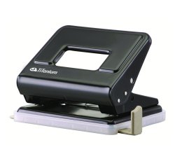 Perforatore in metallo - 2 fori - passo 8 cm - nero - Titanium