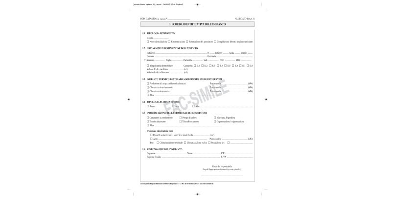 Libretto impianto climatizzazione - 297 x 210mm - 48 fogli - Edipro