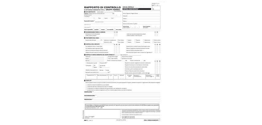 Rapporti di controllo efficienza energetica T1 - 3 copie snap - 31 x 21cm - 25 fogli - Edipro