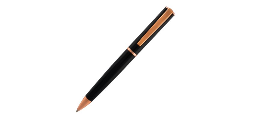 Penna a sfera Linea Impressa - punta M - nero/rosegold - Monteverde