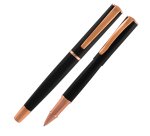 Roller Linea Impressa - punta M - nero/rosegold - Monteverde