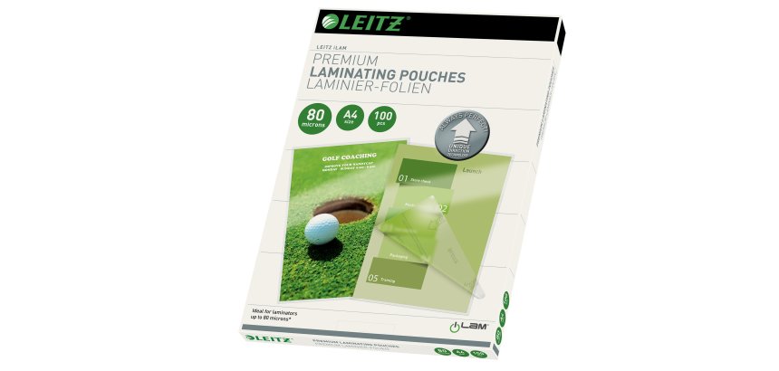 Pouches ILam - A4 - 216 x 303 mm - 2 x 80 micron - Leitz - conf. 100 pezzi