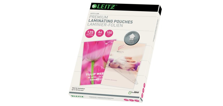 Leitz iLAM Ultra-premium Glossy A4 Laminating Pouches with UDT, 125 microns, Pack of 100