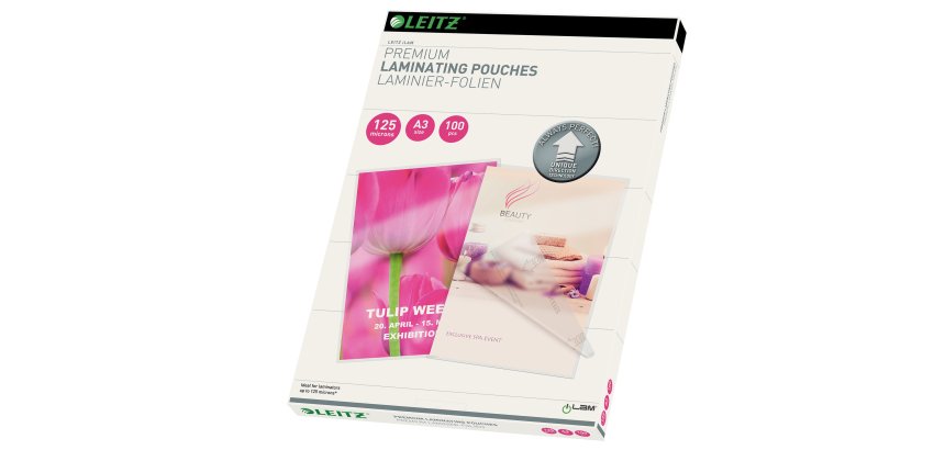 Pouches ILam - A3 - 303x426 mm - 2x125 micron - Leitz - conf. 100 pezzi