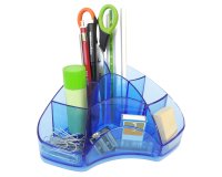 Portapenne Multipot Classic - 14x20x9 cm - azzurro trasparente - Arda
