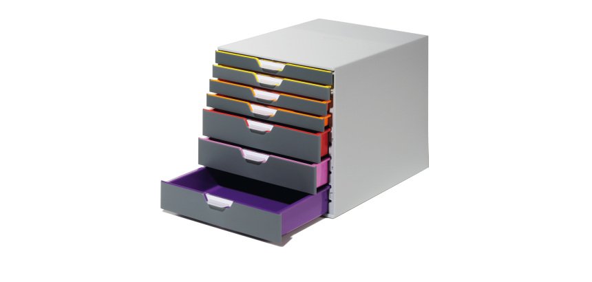 Cassettiera Varicolor - 28 x 35,6 x 29,2 cm - 7 cassetti  - Durable