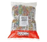 Elastici - misure e colori assortiti - 1 kg - gomma - Markin - conf. 10 sacchetti (100 gr cad)