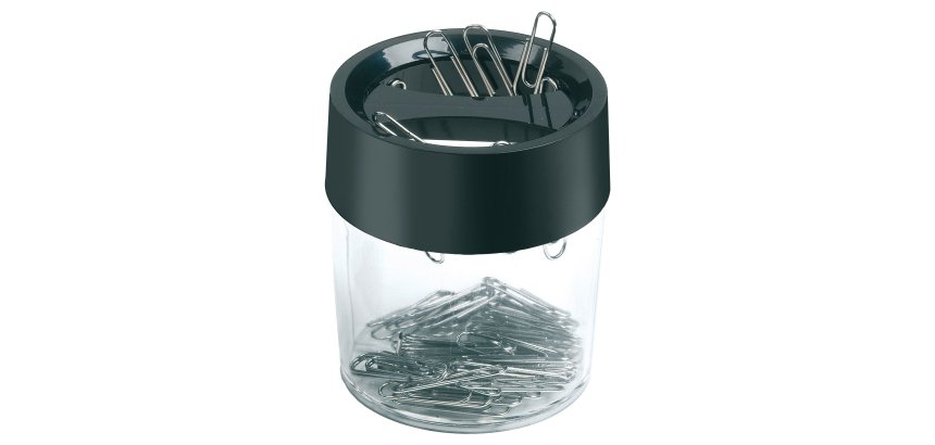 Portafermagli calamitato - 5,8 x 6,8 cm - nero