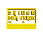 Cartello in cartoncino CHIUSO PER FERIE - 23x32 cm - giallo - CWR