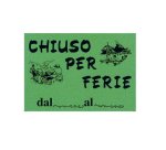 Cartello in cartoncino CHIUSO PER FERIE - 16x23 cm - giallo - CWR