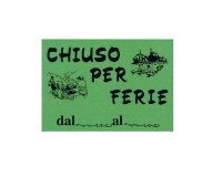 Cartello in cartoncino CHIUSO PER FERIE - 16x23 cm - giallo - CWR