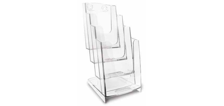 ARDA 70A64 literature rack 4 shelves Transparent