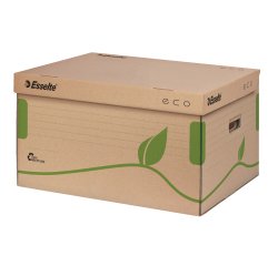 Scatola container EcoBox -  34,5x43,9x24,2cm - apertura superiore - avana - Esselte