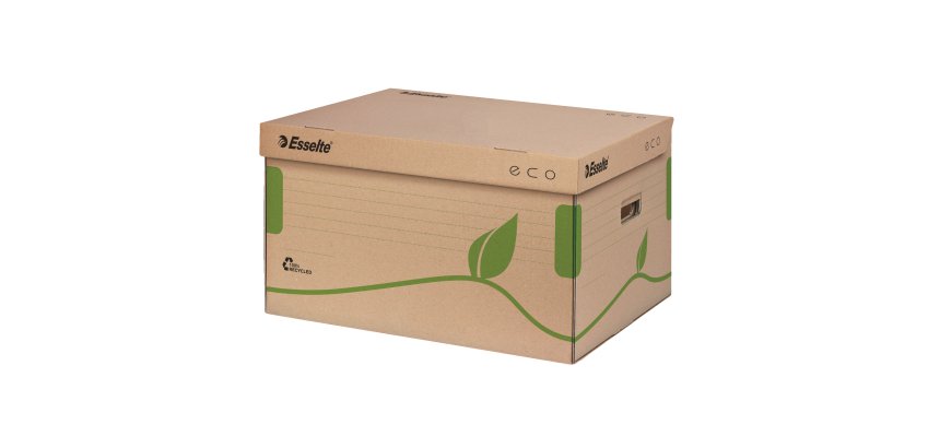 Scatola container EcoBox -  34,5 x 43,9 x 24,2cm - apertura superiore - avana - Esselte