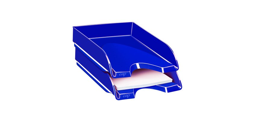 Vaschetta portacorrispondenza CepPro Gloss - 34,8 x 25,7 x 6,6 cm - blu oceano - Cep