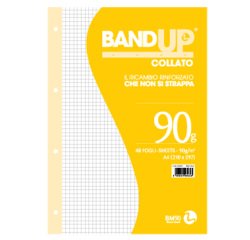 Blocco collato BandUp - fori rinforzati - A4 - quadretto 5mm - 40 fogli - 90gr - BM