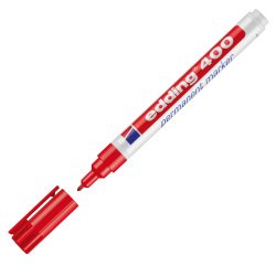 Marcatore permanente 400 - punta tonda - 1 mm - rosso - Edding