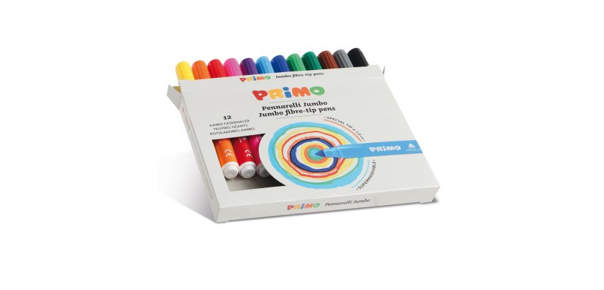 Primo 603JUMBO12 felt pen Multicolour 12 pc(s)