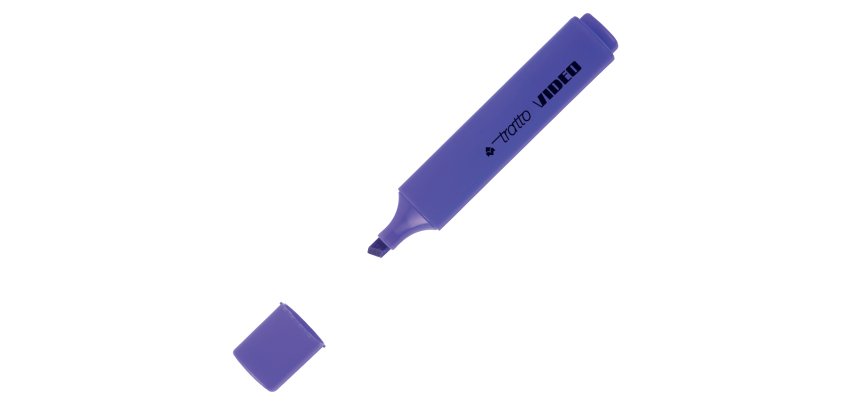 Evidenziatore Tratto Video  - punta a scalpello - tratto da 1,0mm-5,0mm - viola - Tratto