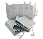 Faldone - legacci rivettati - 35 x 25 cm - dorso 10 cm - grigio - Euro-cart