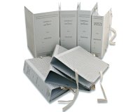Faldone - legacci rivettati - 35x25 cm - dorso 12 cm - grigio - Euro-cart