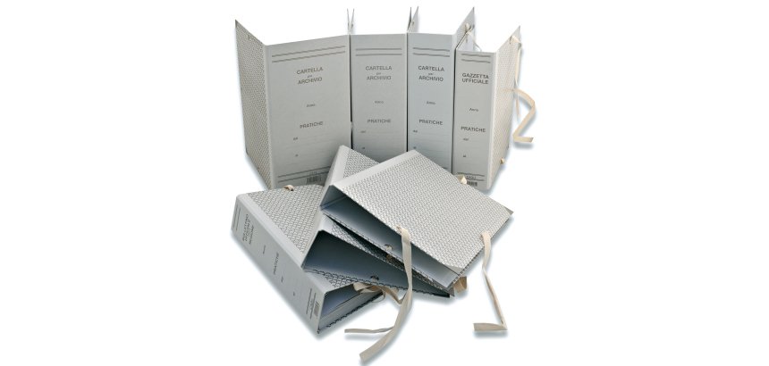 Faldone - legacci rivettati - 35 x 25 cm - dorso 12 cm - grigio - Euro-cart