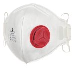 Mascherina filtrante FFP3 - con valvola - pieghevole verticalmente - monouso - Deltaplus - conf. 10 pezzi (imbustate singolarmente)