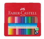Matite colorate Colour Grip - acquerellabili - Faber-Castell - astuccio in metallo 24 pezzi