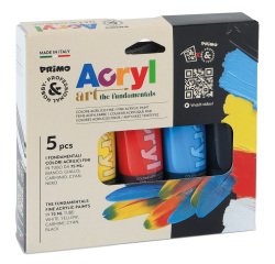 Colori Acryl - 75ml - colori assortiti - Primo - astuccio 5 colori
