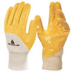 Guanti da lavoro pesante NI015 - nitrile leggero - taglia 09 - giallo - Deltaplus