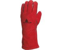 Guanti per saldatori CA515R - pelle crosta di bovino - taglia 10 - rosso - Deltaplus