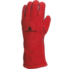 Guanti per saldatori CA515R - pelle crosta di bovino - taglia 10 - rosso - Deltaplus